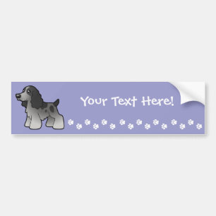 Adesivo Para Carro Inglês cocker spaniel dos desenhos animados