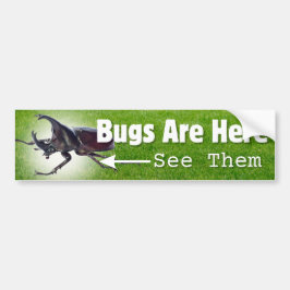 Adesivo Para Carro Insetos Estão Aqui... Rhino Beetle Bumper Sticker