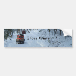 Adesivo Para Carro Inverno-Snowmobile do amor