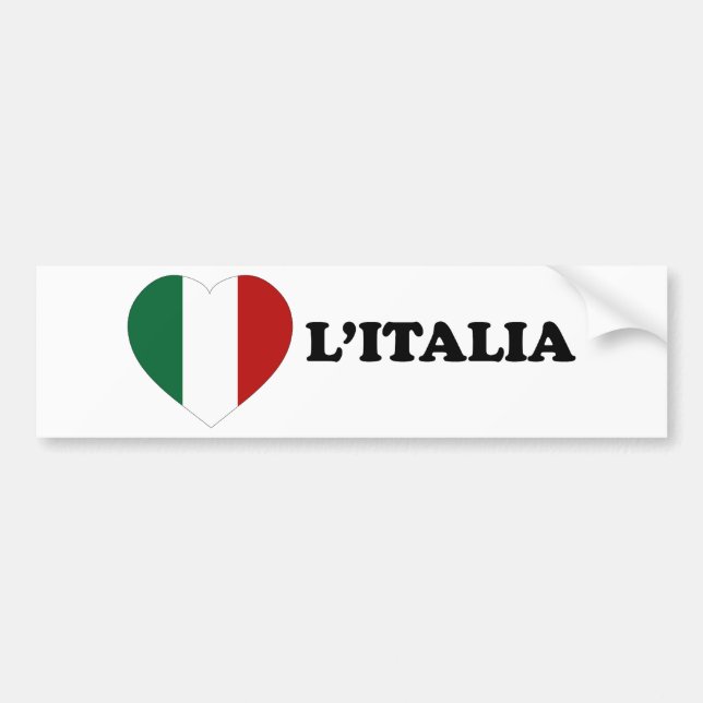 Adesivo Para Carro Io Amo Italia (Frente)