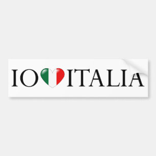 Adesivo Para Carro "Io etiqueta do amo Italia"