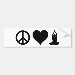Adesivo Para Carro Ioga do amor da paz