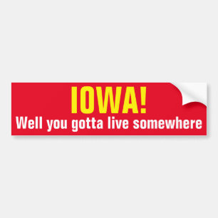 Adesivo Para Carro IOWA! - Bom você conseguiu viver em algum lugar