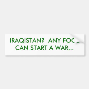ADESIVO PARA CARRO IRAQISTAN? TODO O TOLO PODE COMEÇAR UMA GUERRA