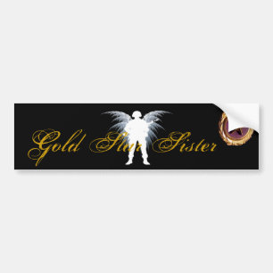 Adesivo Para Carro Irmã Dourado da estrela