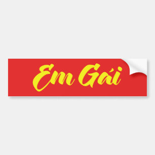 Adesivo Para Carro Irmã Vietnamita (Jovem) - Em Gái ~ Ting Viet