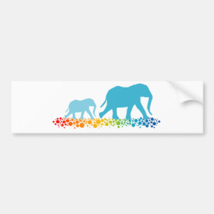 Adesivo Para Carro Irmãos Andando Elefante