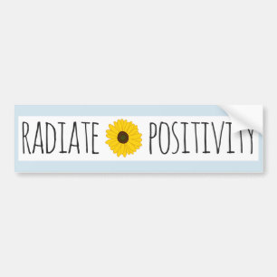 Adesivo Para Carro Irradie o girassol da positividade