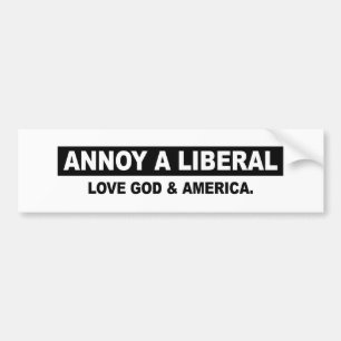 ADESIVO PARA CARRO IRRITE UM LIBERAL. AME O DEUS E A AMÉRICA