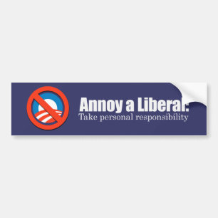 Adesivo Para Carro Irrite um liberal - tome a responsabilidade