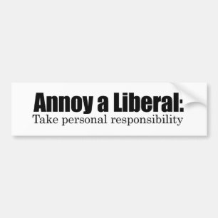 Adesivo Para Carro Irrite um liberal - tome a responsabilidade