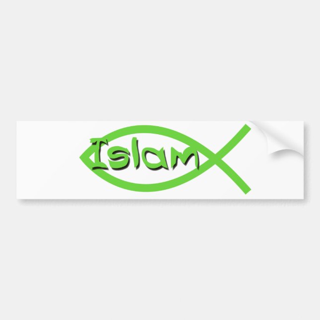 Adesivo Para Carro Islam Fish (Frente)