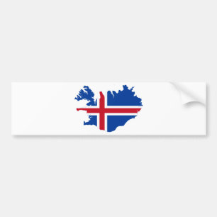 Adesivo Para Carro Islândia É mapa da bandeira de Ísland