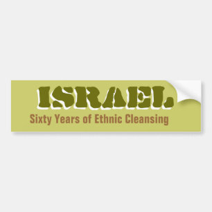 Adesivo Para Carro ISRAEL sessenta anos de limpeza étnica Bumperstic