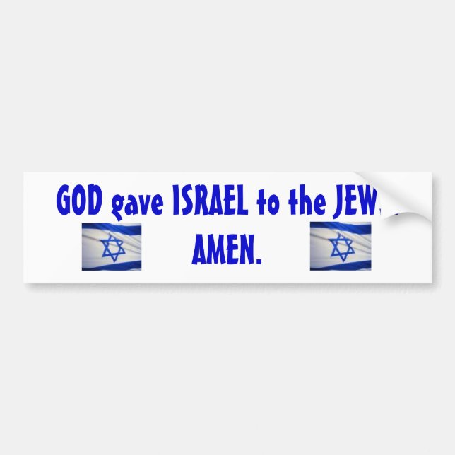 Adesivo Para Carro israeli_flag_Israel, israeli_flag_Israel, DEUS g… (Frente)