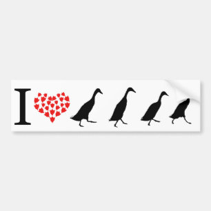 Adesivo Para Carro J love runner ducks
