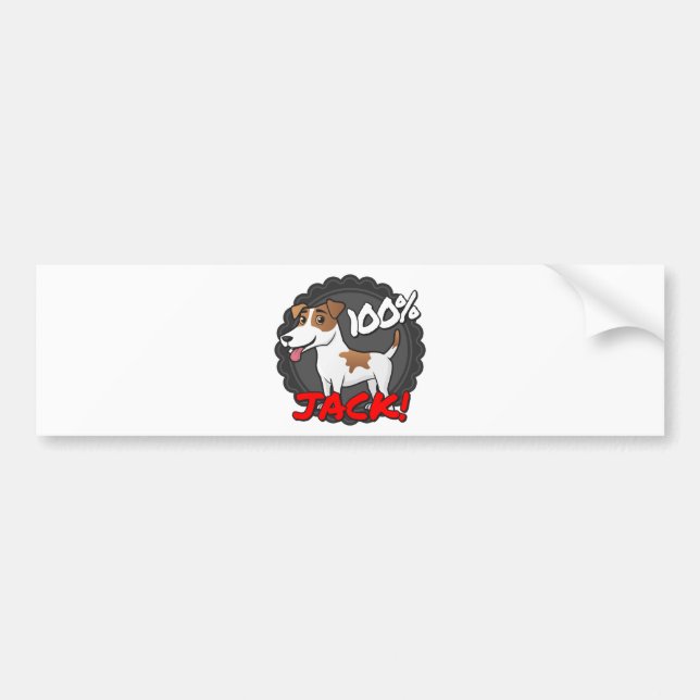 Adesivo Para Carro Jack 100% Russell (Frente)