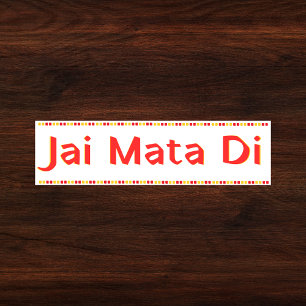Adesivo Para Carro "Jai Mata Di" Maa Durga Hindu