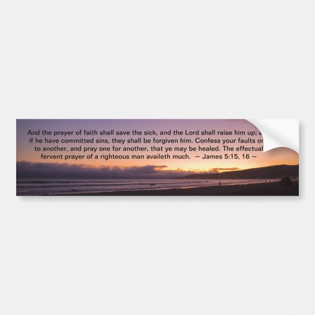 Adesivo Para Carro James 5:15-16 (Frente)