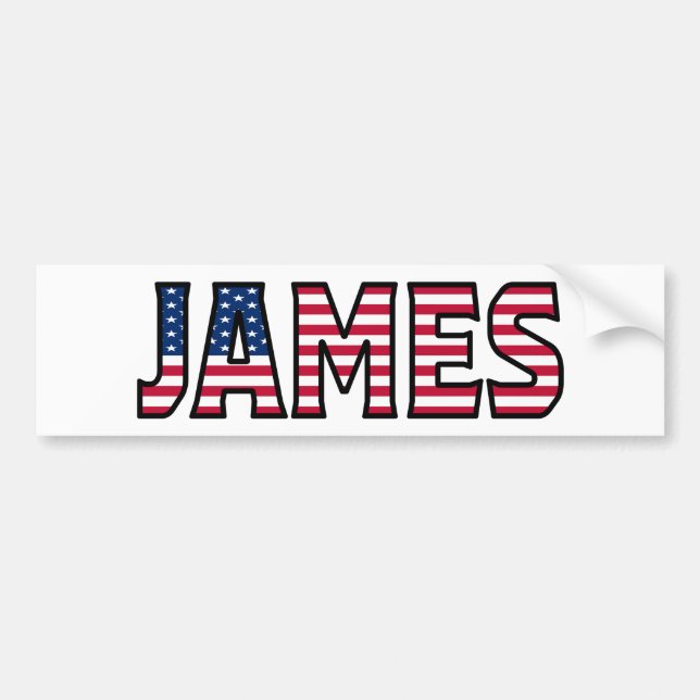 Adesivo Para Carro James Name Vorname USA Aufkleber Sticker Auto (Frente)