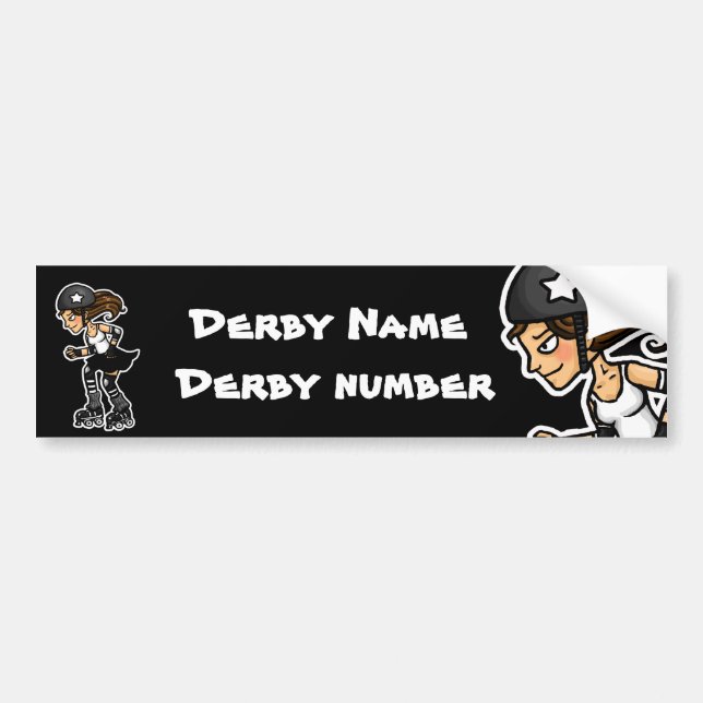 Adesivo Para Carro Jammer de Derby do rolo Customisable (Frente)