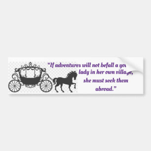 Adesivo Para Carro Jane Austen cita a aventura