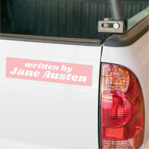 Adesivo Para Carro Jane Austen Favorita A Autora Girly Pastel Pink
