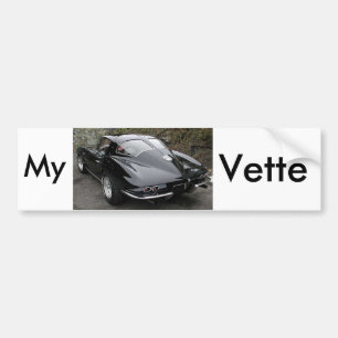 Adesivo Para Carro Janela de Divisão em Preto Clássico do Corvette