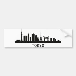Adesivo Para Carro Japan Cityscape Travel | Tokyo Skyline Silhouette