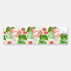 Adesivo Para Carro Jardim Flamingo