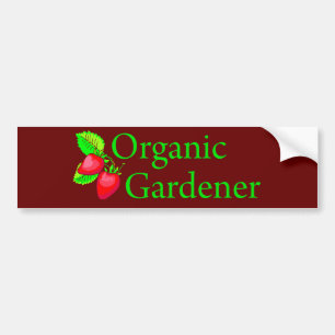 Adesivo Para Carro Jardineiro Orgânico - Morangos
