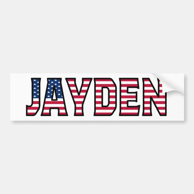 Adesivo Para Carro Jayden Name Vorname USA Aufkleber Sticker Auto (Frente)