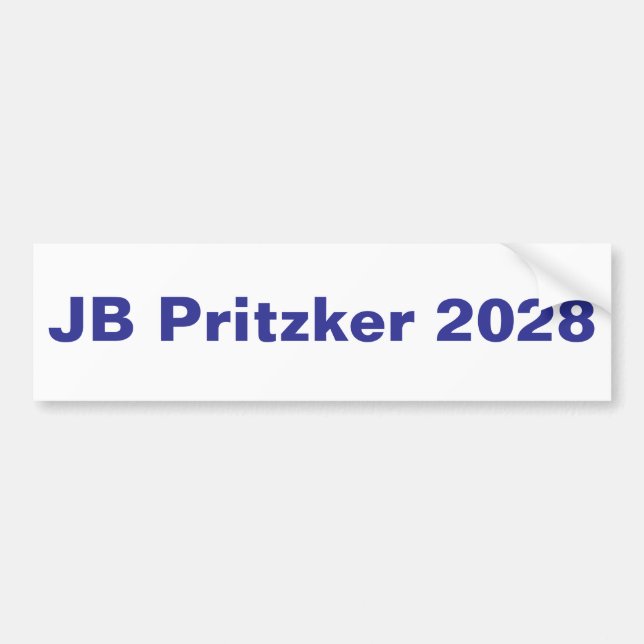 Adesivo Para Carro JB Pritzker 2028, candidata a presidente (Frente)