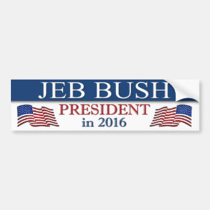 Adesivo Para Carro Jeb Bush 2016 patriótico