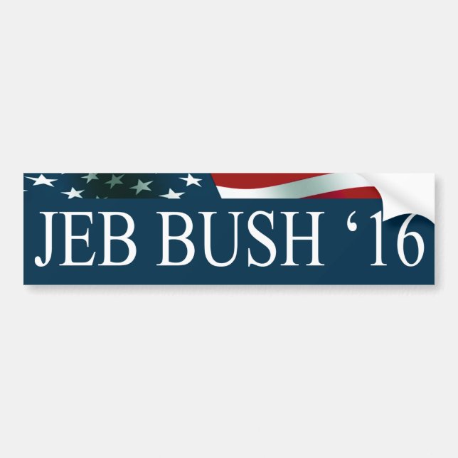 Adesivo Para Carro Jeb Bush Presidente em 2016 (Frente)