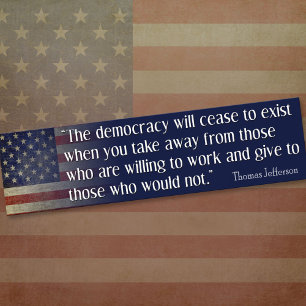 Adesivo Para Carro Jefferson: A democracia deixará de existir...