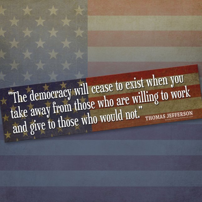 Adesivo Para Carro Jefferson Bumper Sticker (Thomas Jefferson Bumper Sticker)