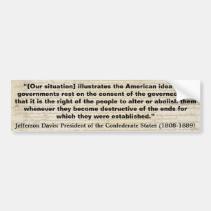Adesivo Para Carro JEFFERSON DAVIS nossa situação ilustra citaçõe