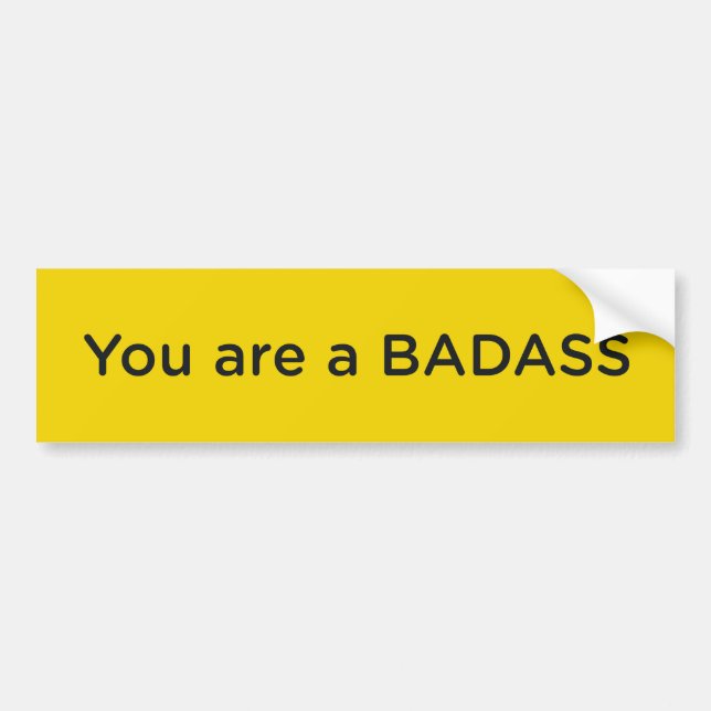 Adesivo Para Carro Jen Sincero Badass Bumper Sticker (Frente)