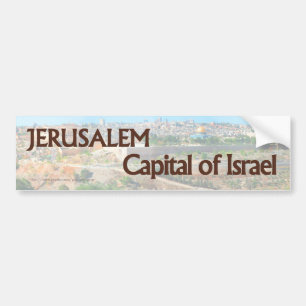 Adesivo Para Carro Jerusalem É a capital do autocolante no vidro