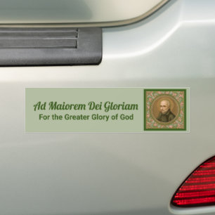 Adesivo Para Carro Jesuit Motto, por Rua Ignatius (BK 50; Latim/Inglê