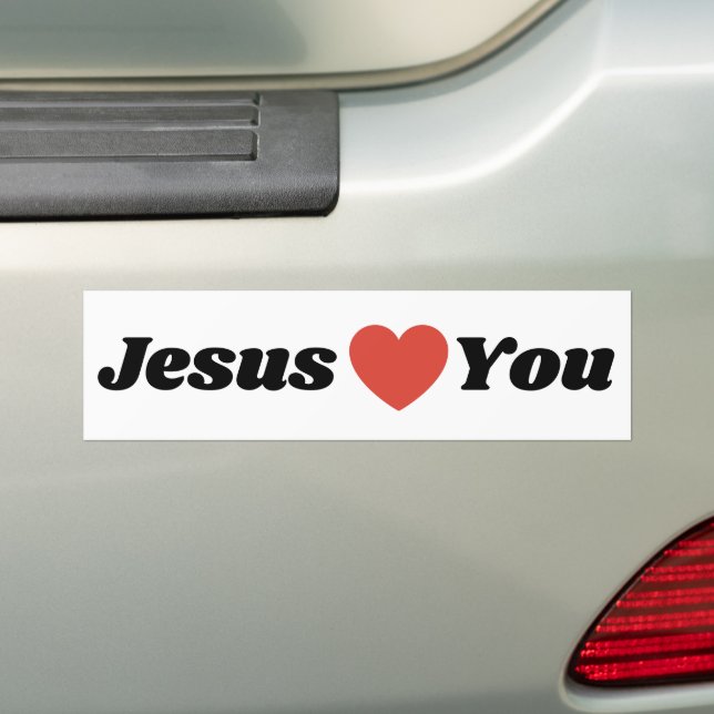 Adesivo Para Carro JESUS ADORA VOCÊ Bumper Sticker (No carro)