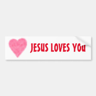 Adesivo Para Carro JESUS ADORA VOCÊ Bumper Sticker