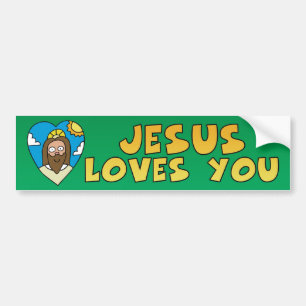 Adesivo Para Carro Jesus ama-o