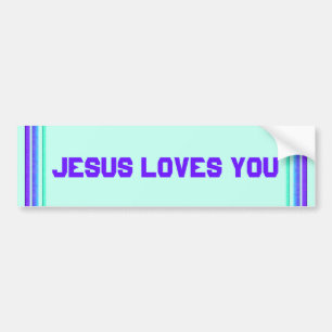 Adesivo Para Carro Jesus ama-o