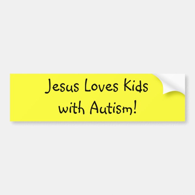 Adesivo Para Carro Jesus ama o autismo de Kidswith! (Frente)