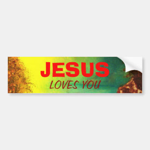 Adesivo Para Carro JESUS AMA-O autocolante no vidro traseiro