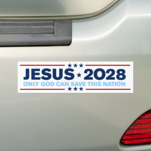 Adesivo Para Carro Jesus Cristo 2028 Só Deus Pode Salvar Esta Nação