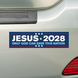 Adesivo Para Carro Jesus Cristo 2028 Só Deus Pode Salvar Esta Nação