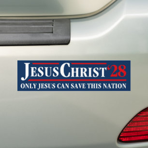 Adesivo Para Carro Jesus Cristo 2028 Só Jesus Pode Salvar Esta Nação
